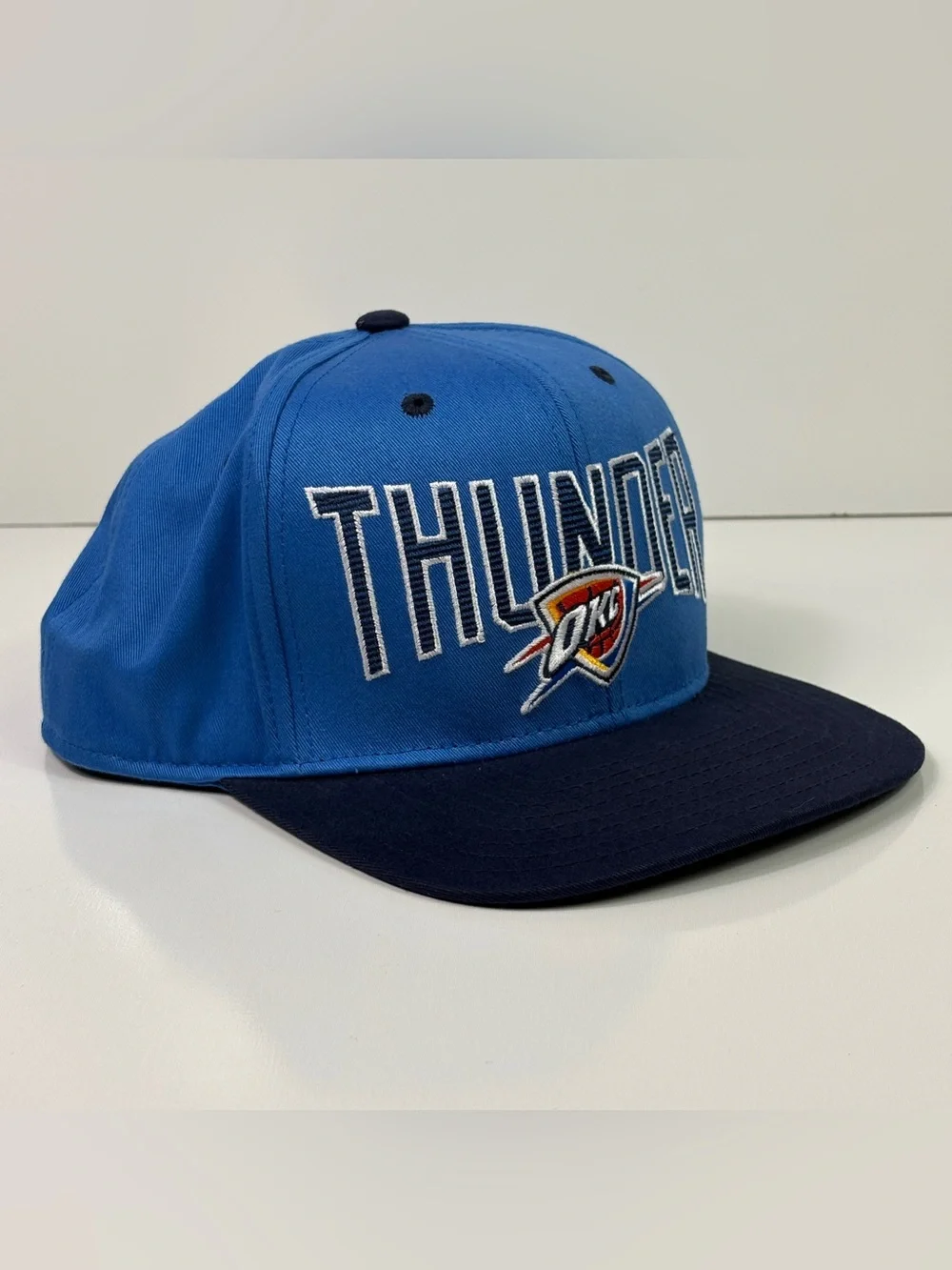 Adidas OKC Thunder Blue Hat Adjustable Oklahoma City Snapback Cap NBA